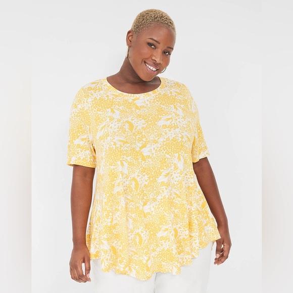 Lane Bryant Max Swing Perfect Sleeve Crew-Neck
Tee Shirt floral spring plus size - Picture 1 of 13